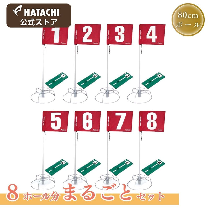 グラウンドゴルフ 80cmポール 8ホールセット